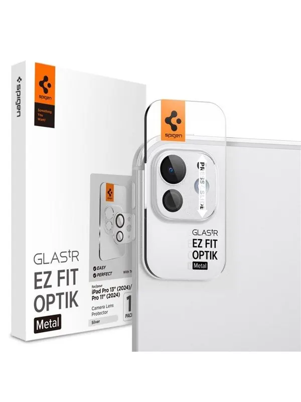 Spigen Glass tR EZ Fit Optik Metal 1 Pack - silver - iPad Pro 13" (2025/2024) iPad Pro 11" (2025/2024)