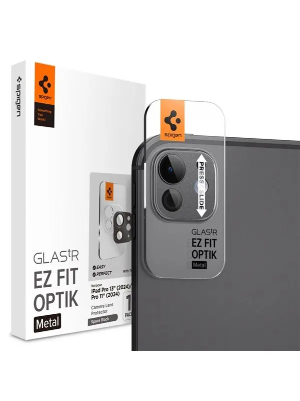 Spigen Glass tR EZ Fit Optik Metal 1 Pack - space black - iPad Pro 13" (2025/2024) iPad Pro 11" (2025/2024)