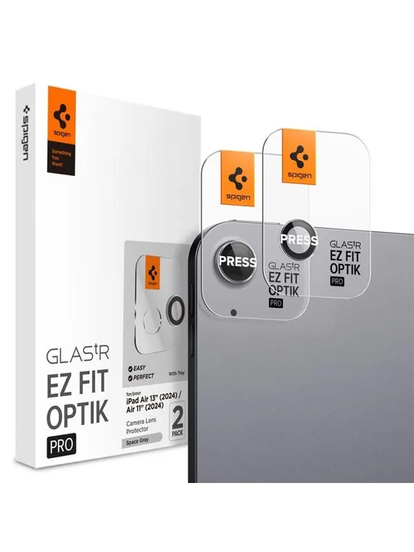 Spigen Glass tR EZ Fit Optik Pro 2 Pack - space gray - iPad Air 11"/13" 2024/2025/2026