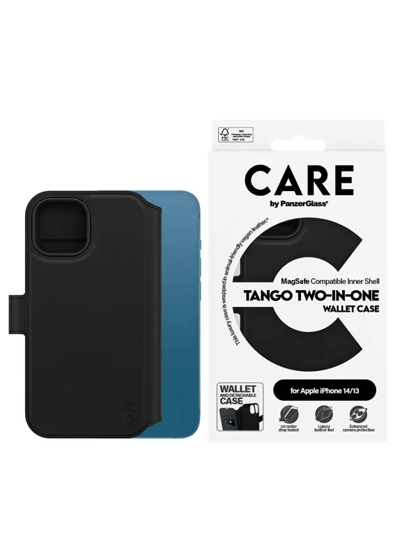CARE by PanzerGlass Feature Case Tango Two-in-One Wallet w. MagSafe iPhone 14 | 13