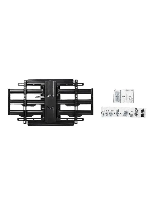 Nedis TVWM6551BK bracket - full-motion - for TV - black - Max 70 kg - recommended for 80"