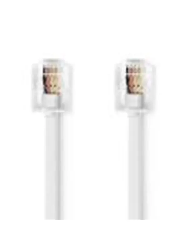 Nedis Telecom Cable | RJ11 Male | RJ11 Male | 5.00 m - Vit