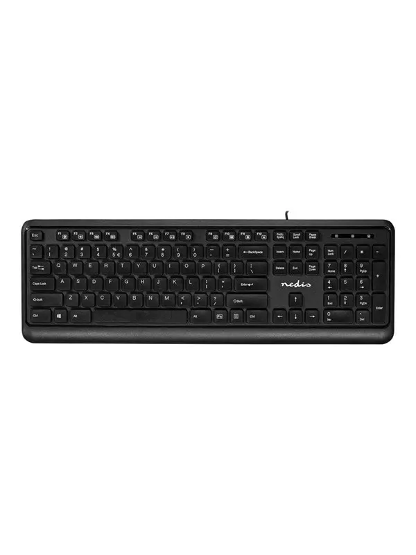 Nedis - keyboard - QWERTY - US International - black - Tangentbord - Universal - Svart