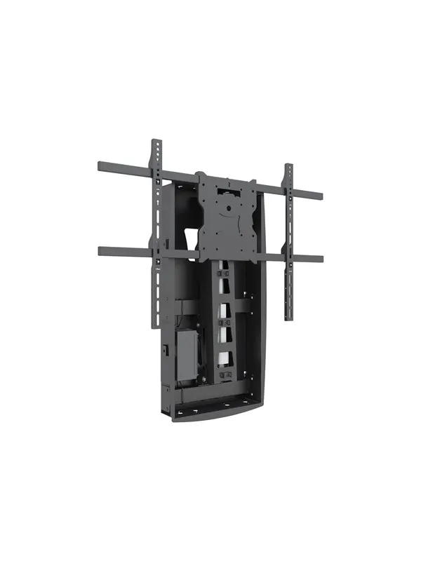 Multibrackets M mounting kit - full-motion motorized pull down - for TV - recessed - black - Max 45 kg - recommended for 86"