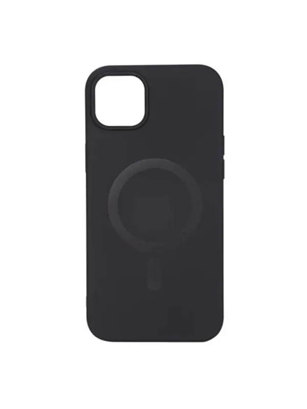 Essentials iPhone 14 Plus Silicone Mag Back Cover - Black