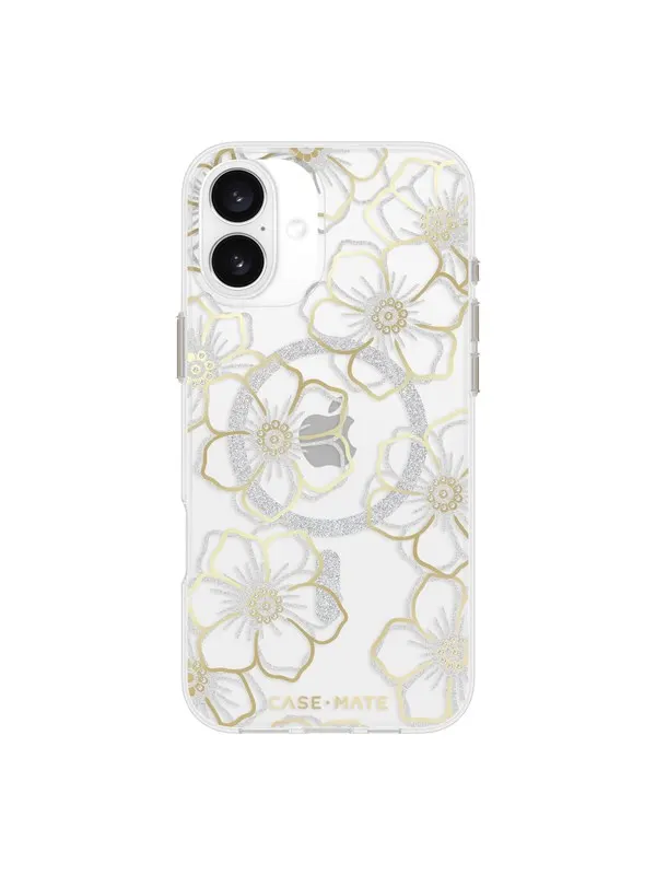 Case Mate Floral Gems - Gold - MagSafe - iPhone 16 Plus
