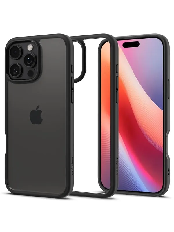 Spigen Crystal Hybrid - Matte Black - iPhone 16 Pro Max