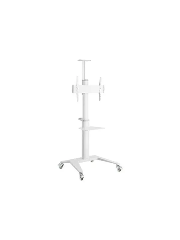 Gembird cart - for TV - with caster wheels - white - Max 70 kg - recommended for 70"