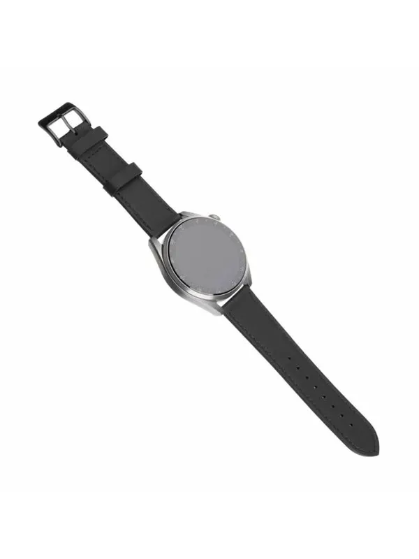 FIXED Äkta läderrem för Smartwatch Universal 22 mm Svart