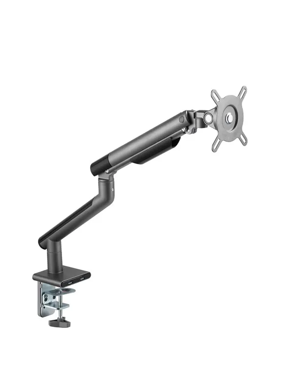 Alterzone  Arm One USB Aluminium Monitorarm, 2 x 3.0 USB-portar, Space Gray