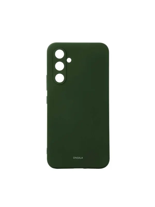ONSALA Phone Case with Silicone Feel Olive Green - Samsung A55 5G