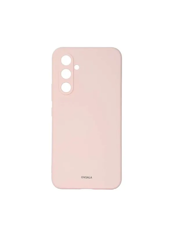 ONSALA Phone Case with Silicone Feel Chalk Pink - Samsung A55 5G
