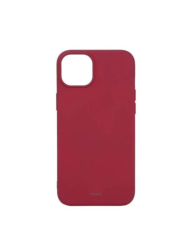 ONSALA Phone Case with Silicone Feel MagSeries Deep Red - iPhone 15 Plus
