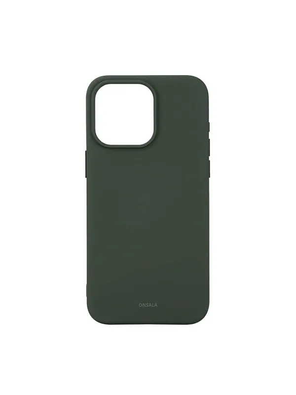 ONSALA Phone Case with Silicone Feel MagSeries Olive Green - iPhone 15 Pro Max