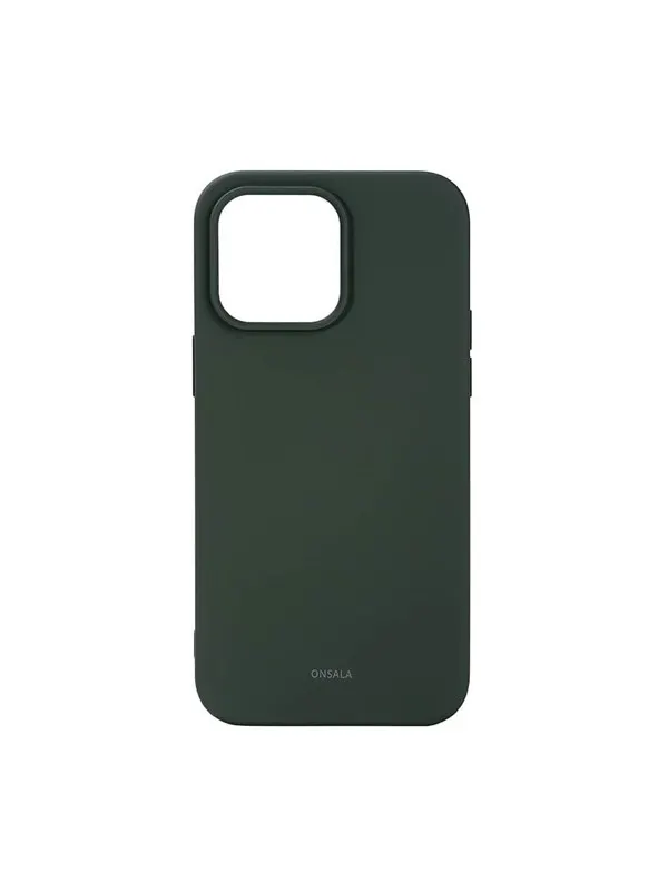 ONSALA Phone Case Silicone Olive Green - iPhone 14 Pro Max