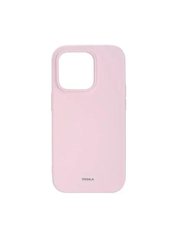ONSALA Phone Case Silicone Chalk Pink - iPhone 14 Pro