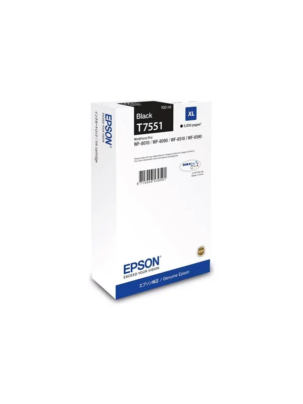 Epson T7551 - XL size - black - original - ink cartridge