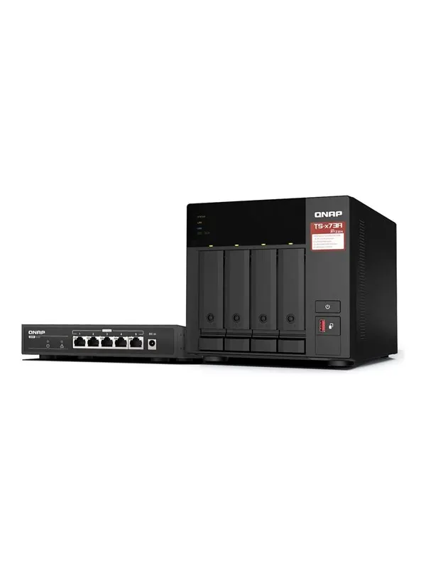 QNAP TS-473A with QSW-1105-5T switch - NAS Server