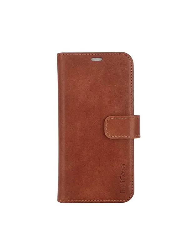 Radicover Wallet Case 2in1 Anti Radiation Leather MagS Brown - iPhone 15