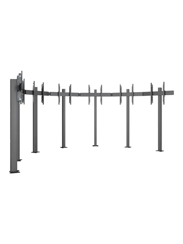 Multibrackets M Pro Series mounting kit - for 7 flat panels - video wall - black - Max 210 kg - recommended for 75"