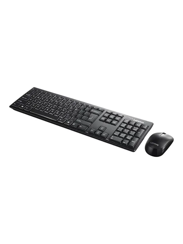 Lenovo 100 Wireless Combo - keyboard and mouse set - English - black - Tastatur & Mus set - Engelska - Svart