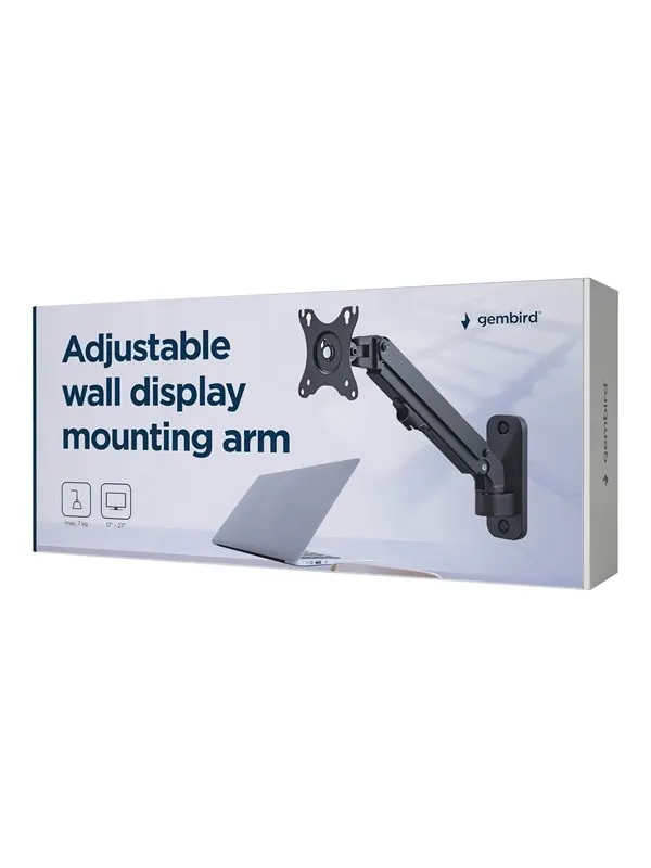 Gembird MA-WA1-01 mounting kit - adjustable arm - for LCD display - fine texture black