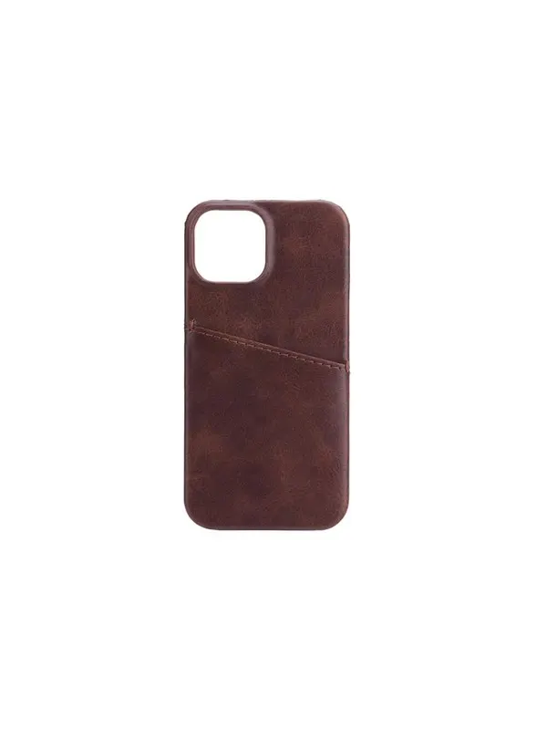 ONSALA Mobile Cover Brown with Cardpocket iPhone 13 Mini