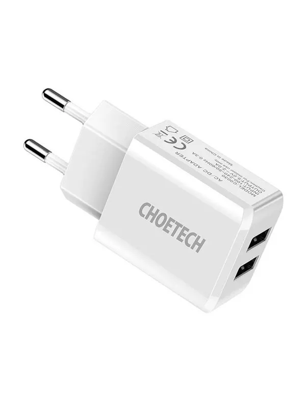 Choetech Power charger  C0030 2A 2x USB (white)