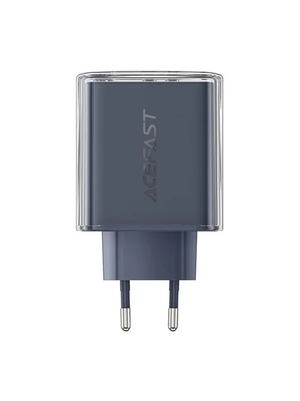 Acefast A45 mains charger 2x USB-C 1xUSB-A 65W PD (grey)