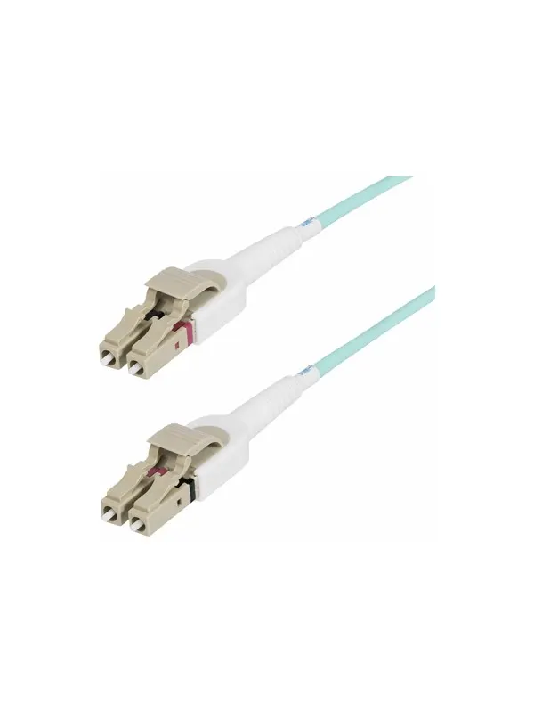 StarTech.com 5m (15ft) LC to LC (UPC) OM4 Switchable Fiber Optic Cable - patch cable - 5 m - aqua - Grön - 5m