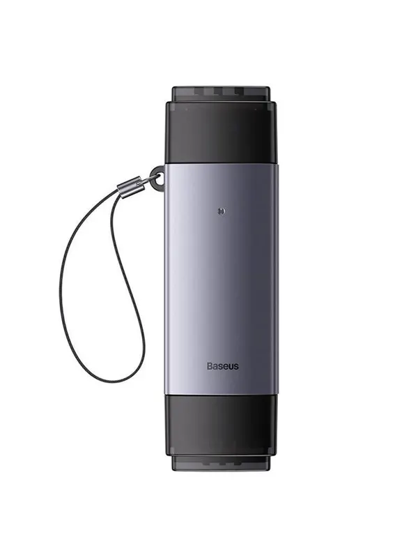 Baseus Lite Series SD/TF memory card reader USB + USB-C (gray)