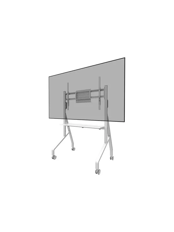 Neomounts FL50-525WH1 cart - sturdy - for flat panel - floor stand - white - Max 76 kg - recommended for 86"