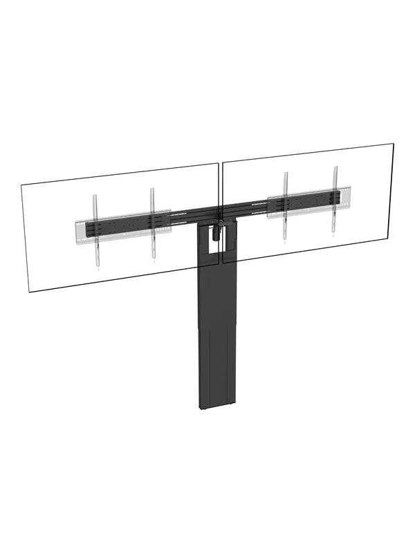 Vision VFM-F50/D stand - motorised - for 2 flat panels - black - Max 95 kg - recommended for 86"
