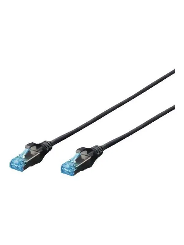 DIGITUS Professional patch cable - 50 cm - black RAL 9005 - Svart - 0.5m
