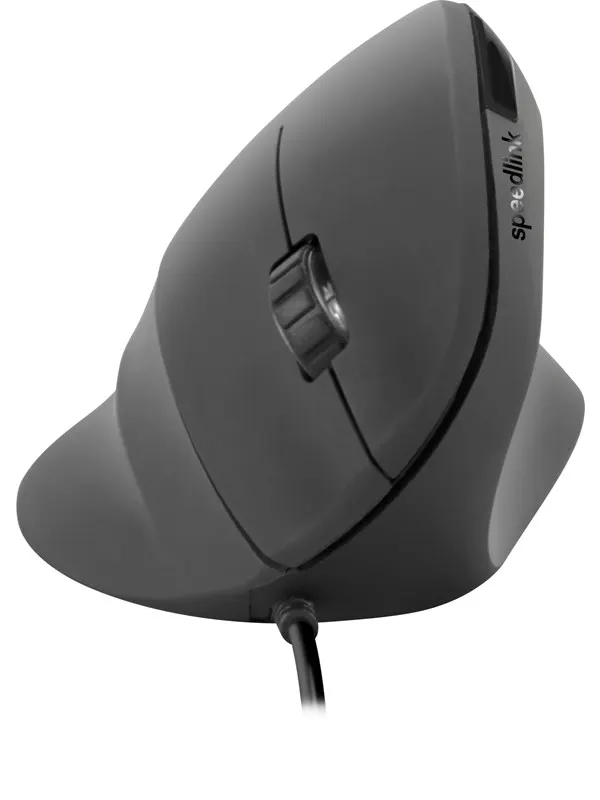 Speed-Link Piavo Ergonomic Vertical USB Mouse - Ergonomisk mus - 5 knappar - Svart