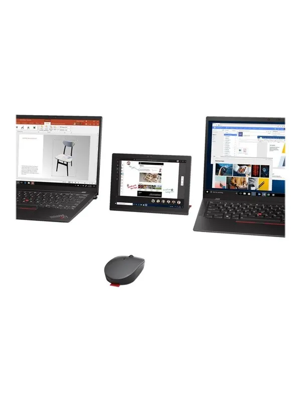 Lenovo Go Multi-device - Mouse - Blue optical - 3 knappar - Grå