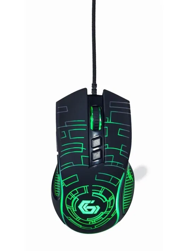 Gembird USB LED Gaming Mouse - Gamingmus - Optic - 7 knappar - Svart