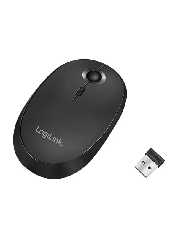 LogiLink Wireless &amp; Bluetooth dual mouse 2.4 GHz 800/1200/1600 dpi black - Mouse - Optic - Svart