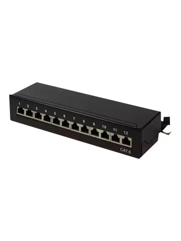 LogiLink Cat.6 Patch Panel 12 ports shielded Desktop black