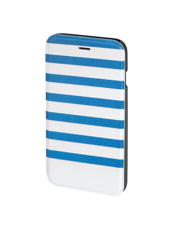Hama "Stripes" Booklet Case for Apple iPhone 6/6s blue/white