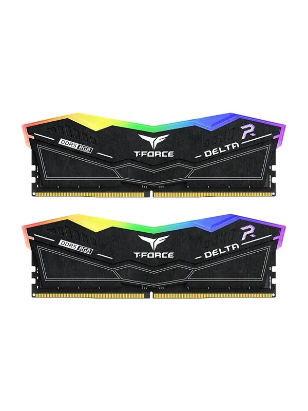 Team Group T-Force DELTAα RGB DDR5-6400 - 32GB - CL40 - Dual Channel (2 pcs) - Intel XMP - Svart med RGB
