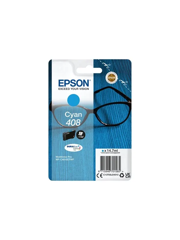 Epson 408 - high capacity - cyan - original - ink cartridge