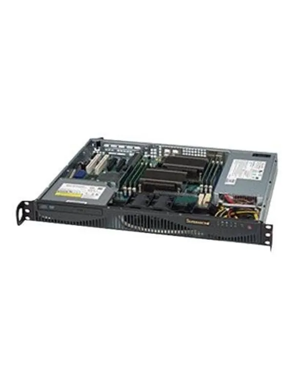 Supermicro SC512 F-350B1 - Chassi - Server (Rack) - Svart