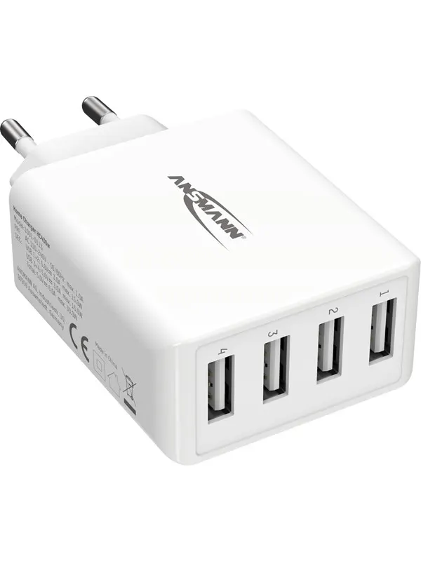 ANSMANN HOME CHARGER HC430 USB- LADER / NETDEL 4 USB-PORTE