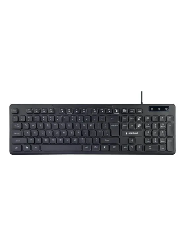 Gembird KB-UML-02 - keyboard - US - black - Tangentbord - Engelska (US) - Svart