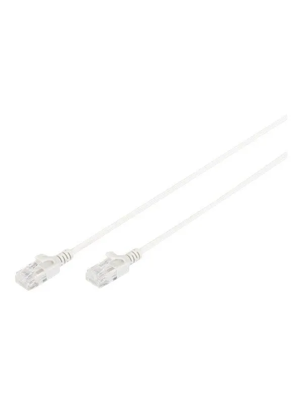 DIGITUS Slim - patch cable - 1 m - grey - Grå - 1m