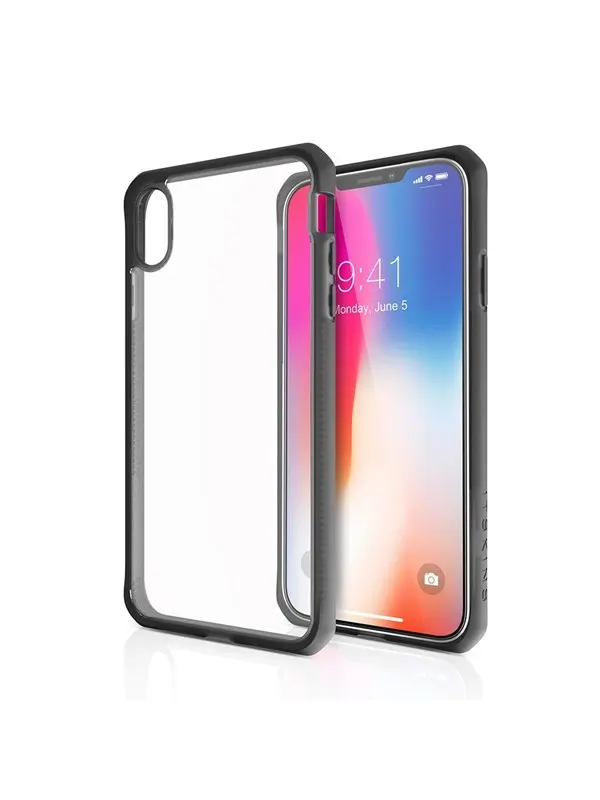 ITSKINS HYBRID FROST skal för iPhone XS Max® - Svart och transparent