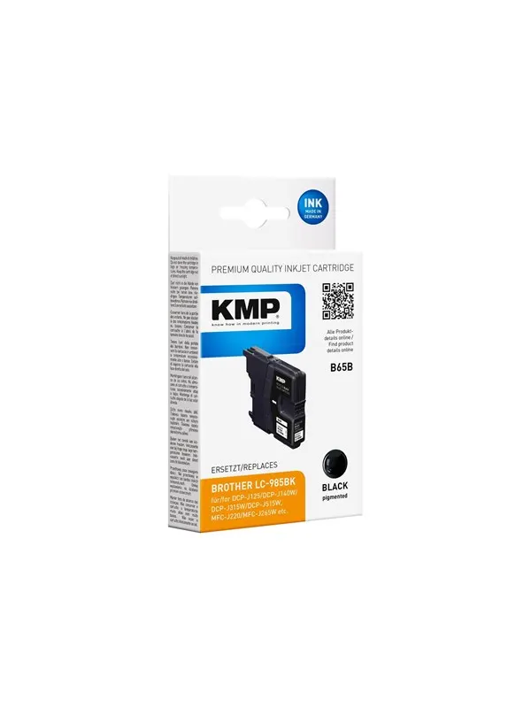KMP B65B - black - remanufactured - ink cartridge (alternative for: Brother LC985BK)
