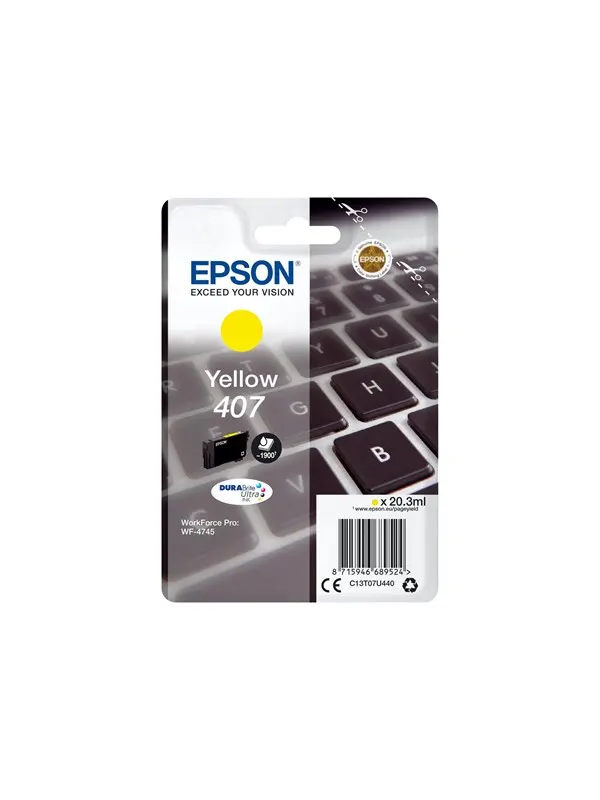 Epson 407 - L size - yellow - original - ink cartridge