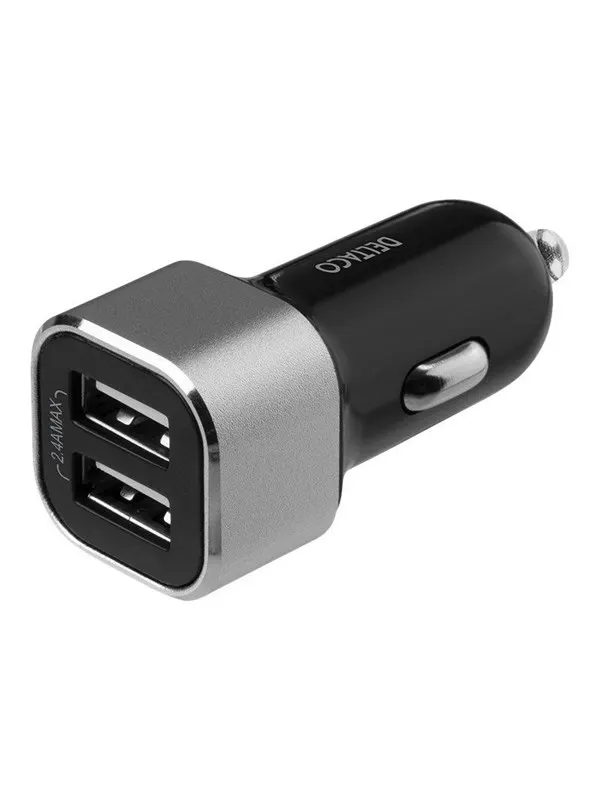 Deltaco USB car charger 2x USB-A 2.4 A total 17
